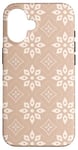 Coque pour iPhone 16 Beige Cream Soft Tan Sandy Moroccan Mosaic Tile Pattern