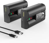 Lot de 2 batteries V4 pour anneau vidéo, 7200 mAh, super haute capacité, Li-ion, compatible avec sonnette vidéo 2/3/3 Plus/4, Doorbell 3 Plus, Stick Up Cam (2ème et 3ème génération) et Spotlight Cam