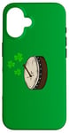 Coque pour iPhone 16 Bodhran St Patrick's Day Batteur Musicien irlandais