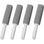 Choyclit - 4 pcs Brosse de Nettoyage Pierre Ponce avec poignée Cleaning Block Nettoyant Brossede toilette wc pour Cuisine/Grill/Bain/Toilette