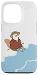 Coque pour iPhone 13 Pro Goose se relaxant au bord de la mer, Goosey Beach Chill Vibes