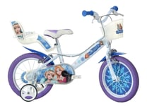 Dino Bikes Snow Queen Bicycle 14" Bike Cycling Removable Stabilisers 4-7 Years