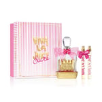 Juicy Couture VIVA LA JUICY SUCRE 100ml Eau de Parfum, 3-piece Fragrance Gift Set, floral gourmand perfume, luxury fragrance gifting for Women