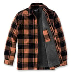 Carhartt Flannel Sherpa-Lined Shirt Jacket Men skjorta/jacka Brun M - Fri frakt