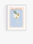 EAST END PRINTS Emmy Lupin Studio 'Gin & Tonic' Framed Print