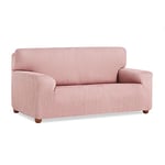 MAXIFUNDAS Vega 2 Seater Sofa Cover Elastic Sofa Cover Pink Furniture Protector Non Slip Jacquard Fabric Couch Cover Extra Soft Couch Cover with Back Straps