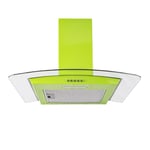 SIA CGH60GN 60cm Green Curved Glass Chimney Cooker Hood Kitchen Extractor Fan