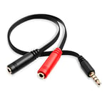 LIHAO Splitter Audio Jack Double Jack 3.5mm Mâle vers 2 Femelle Câble Adaptateur Audio Jack Stéréo Audio Compatible avec Casques Audio,Enceintes,Smartphones,Tablettes,Lecteurs,PS4,MP3