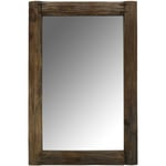 Aubry Gaspard - Miroir rectangulaire en bois recyclé rustique Rectangle