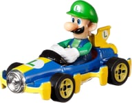 Hot Wheels GBG27 Mario Kart 164 Die-Cast Luigi with Mach 8 Vehicle