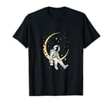 Astronaut sitting on the Moon Space man Stars Astronomy Gift T-Shirt