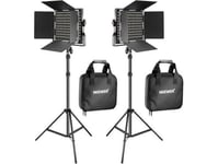 Neewer Newer 660 Bi Color Led Studio Kit, Två 40W 3200-5600K Lampor + Stativ + Grindar