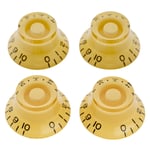 Musiclily Pro 4Pcs Cream Metric 18 Splines Guitar Knobs For Epiphone Les Paul SG