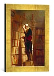 Kunst für Alle 'Image encadrée de Carl Spitzweg Détail Impression d'art dans Le Cadre de Haute qualité Photos Fait Main. Le Rat de Bibliothèque, 30 x 40 cm, Or Raya