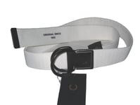 BNWT FRED PERRY  D-Ring Webbing Belt  White   Large    32 - 36 Inch Waist