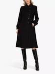 Jolie Moi Celesta Fit and Flare Coat, Black