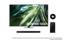 Samsung 65" QN93D Neo QLED 4K Smart TV (2024) and C430 C-Series Soundbar with Subwoofer Phantom Black