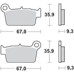 Bromsbelägg bak moto-Master - Nitro offroad moto master brake pad sinter race mx