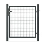 Portillon grillagé en acier galvanisé maille 100 x 50 L 1m20 x 1m75 Noir