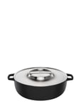 Norden Grill Chef Pot 30Cm W/Lid Home Kitchen Pots & Pans Casserole Dishes Black Fiskars