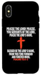 Coque pour iPhone X/XS Psaumes 113:1-2 Écritures des versets de la Bible