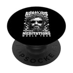 Funny Stoic Philosophy Marcus Aurelius Meditations Tour PopSockets Adhesive PopGrip