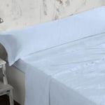 Burrito Blanco Underzy Coralina Parure de lit 3 pièces avec Drap Plat, taie d'oreiller et Drap-Housse pour lit de 150/160 cm Bleu (150 x 190/200 cm)