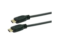 Schwaiger - Hdmi-Kabel Med Ethernet - Hdmi Hann Til Hdmi Hann - 5 M - Skjermet - Svart