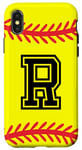 iPhone X/XS Softball Initial Letter R Case