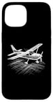 Coque pour iPhone 15 Avion à hélice 3D Wireframe - Amoureux d'avion vintage