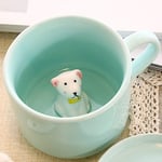 DUKAILIN Espresso Cups Ceramic Cup Coffee Mug 3D Milk Cup with Animal Cute Cartoon Panda Rabbit Tee Cup Heat Resistant Celadon Cup