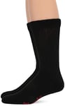 Wrangler Men's Non-Binding Ultra-dri Smooth Toe Boot Crew Socks 2 Pair Pack Casual, Black Solid, Large