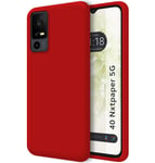 Housse En Silicone Liquide Ultra Douce Pour TCL 40 NXTPAPER 5G Couleur Rouge