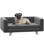 Elevated Dog Couch for Medium and Small Dogs with Cushion Grey