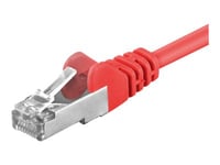 Goobay - Nettverkskabel - Rj-45 (Hann) Til Rj-45 (Hann) - 25 Cm - Foliebelagt Uskjermet Tvinnet Kabelpar (F/Utp) - Cat 5E - Formstøpt, Uten Hindringer - Rød