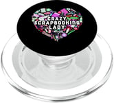 Scrapbooking Heart Crazy Scrapbooking Lady PopSockets PopGrip for MagSafe