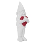 Statuette Design "Nain de Jardin Love" 33cm Blanc