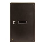 Amig - Interior Letterbox | Postal Locker for Walls, Walls or Fences | Made of Steel | Black | Measures 40 x 25 x 10 cm (DIN A4 Paper Size)