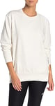 Nike W NK Dry Get FIT FLC CRW EL GX T-Shirt à Manches Longues Femme, White/HTR/(Black), FR : S (Taille Fabricant : S)