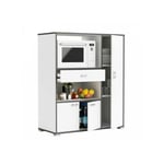 Meuble bas de cuisine micro-ondes Blanc - lolipop - l 90 x l 40 x h 108 cm