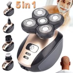 Électrique pour hommes tête chauve rasoir 5 en 1 Kit de rasoir électrique sans fil tondeuses à cheveux nez tondeuse étanche USB rech