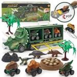 Camion de Transporteur Dinosaure Inertie avec Lumière et Son - Jouet pour Enfant