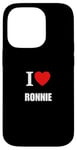 Coque pour iPhone 14 Pro Mignon I Love Heart Ronnie Parents Wife Husband Valentine