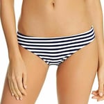 Freya Drift Away Bikini Brief XS 8 10 Blue Stripe Classic Swimwear Bottom 4051