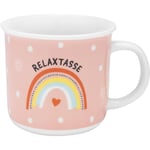 GRUSS & CO 48940 Tasse avec motif « Tasse de relaxation » | Tasse préférée dans une boîte cadeau, en porcelaine, 38 cl, avec inscription en allemand | Cadeau, anniversaire, cadeau amusant