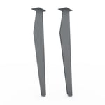 Lot de 2 pieds profilés DECO-GEM pour table mange debout en acier finition époxy gris métallisé à visser, H.86 cm