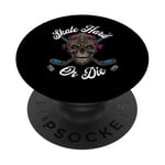 Patin de hockey sur glace en forme de crâne PopSockets PopGrip Interchangeable