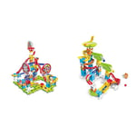 VTech - Marble Rush, Circuit à Billes Électronique Adventure Park Challenge L300E & Marble Rush, Circuit à Billes Beginner Set S200, Jeu de Construction, 47 Pièces, 5 Billes, Cadeau Enfant Dès 4 Ans