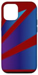 iPhone 13 Perspective Gradient Blue Dark Red Optical Stripes Case