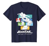 Youth Avatar The Last Airbender Colour Block Characters Kids T-Shirt